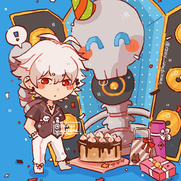 Samatoki Birthday Chibi - one character + complex additions