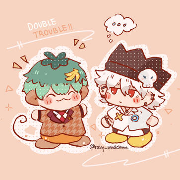 MCD chibis - two characters + simple background